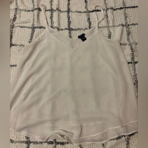 White sheer Torrid sleeveless blouse